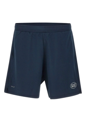 Ea7 Emporio Armani logo-embellished elasticated-waist shorts - Blue