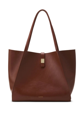 Lanvin leather clasp-closure tote bag - Brown