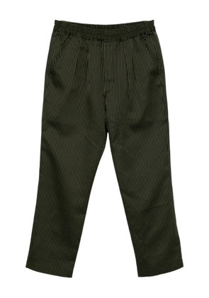 TOM FORD Bengal-stripe pleated trousers - Green