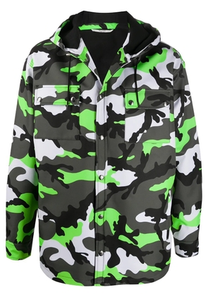 Valentino Garavani camouflage print hooded jacket - Green