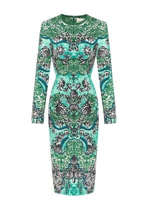 Mary Katrantzou Naomi long-sleeve midi dress - Blue