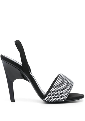 The Attico Rem 105mm crystal-embellished sandals - Black