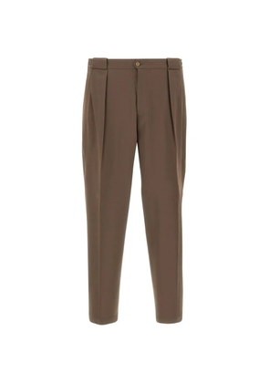Briglia 1949 pleated waistband wool trousers - Brown