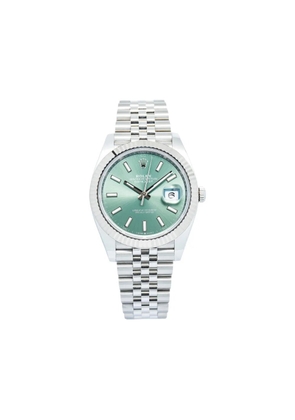 Rolex 18K white gold Datejust oyster perpetual 41mm - Green