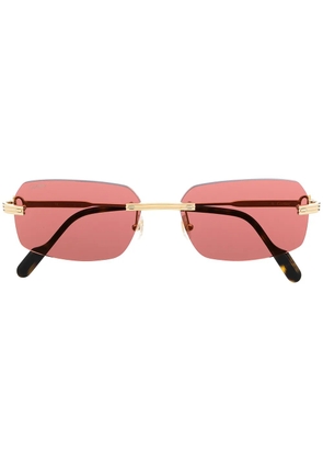 Cartier Eyewear rimless square-frame sunglasses - Gold