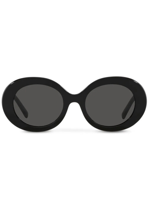 Dolce & Gabbana Eyewear logo-embossed round-frame sunglasses - Black