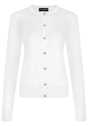 Dolce & Gabbana button-up silk cardigan - White
