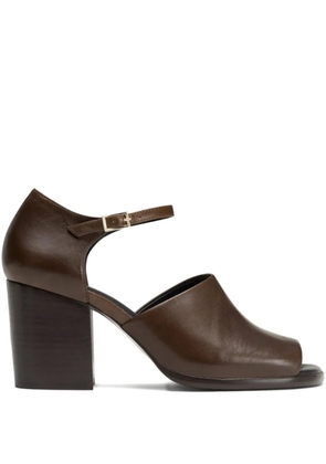 LEMAIRE 80mm open-toe block-heel sandals - Brown
