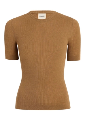 KHAITE Celina ribbed T-shirt - Brown