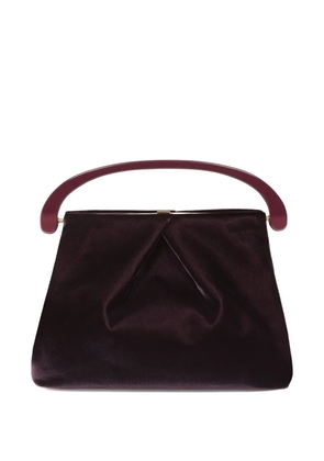 DRIES VAN NOTEN pleated velvet top-handle bag - Purple