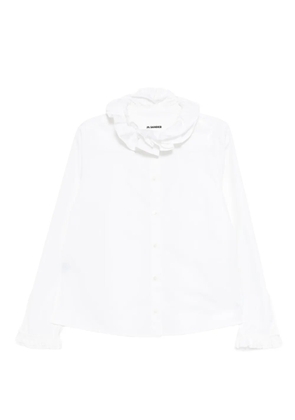Jil Sander ruffled shirt - White