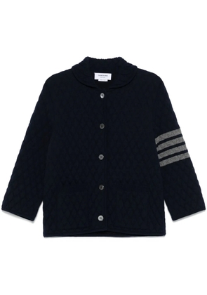 Thom Browne 4 Bar Stripes quilted jacket - Blue