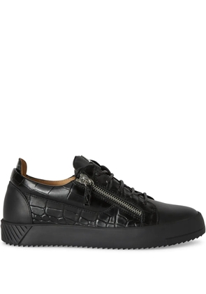 Giuseppe Zanotti Frankie double-zip low-top sneakers - Black