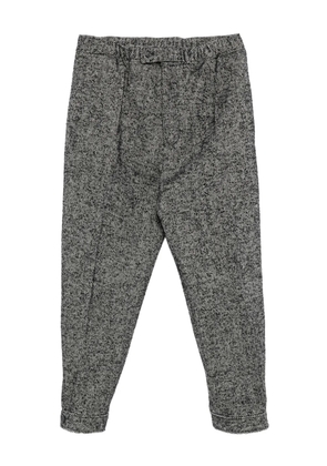 Lanvin herringbone elastic-cuff trousers - Black