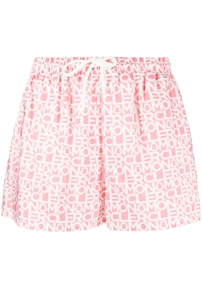 Moncler logo-print shorts - Pink