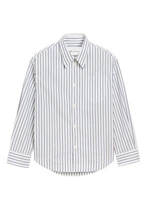 AMI Paris Ami De Coeur striped chest-pocket shirt - White