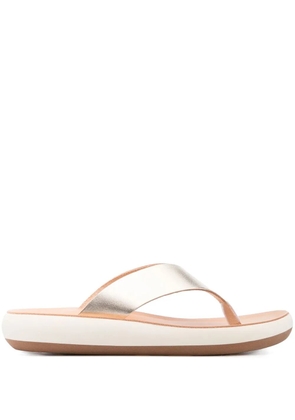 Ancient Greek Sandals leather metallic sandals - Gold