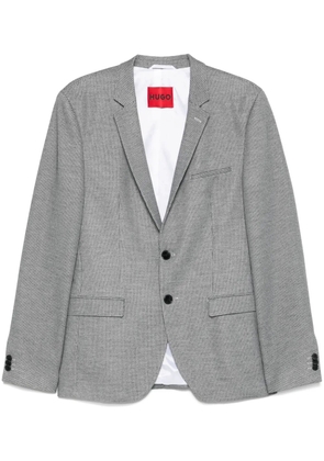 HUGO pattern-jacquard blazer - Black
