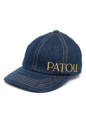 Patou logo-embroidered denim cap - Blue