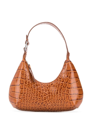 BY FAR crocodile-effect shoulder bag - Brown