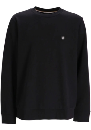 BOSS logo-patch crew-neck sweatshirt - Black