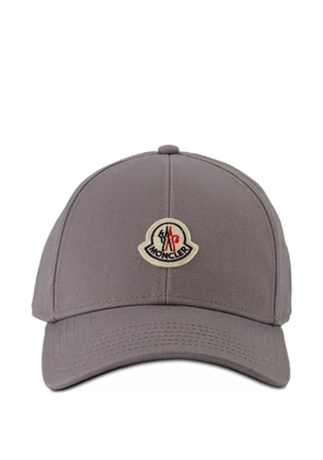 Moncler logo-patch cap - Grey