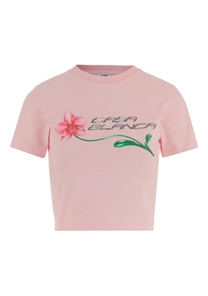 Casablanca logo-print cottonT-shirt - Pink
