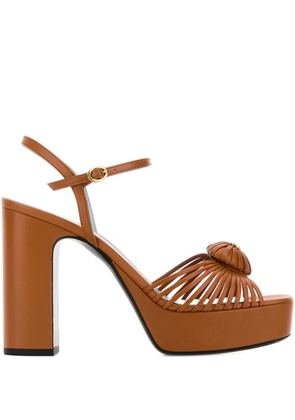 Valentino Garavani 110mm VLogo platform sandals - Brown