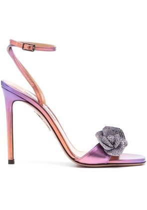 Aquazzura 105mm Crystal Orchid sandals - Purple
