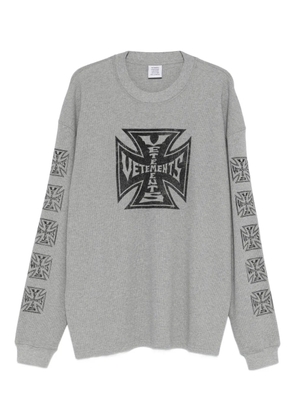 VETEMENTS logo-print sweatshirt - Grey