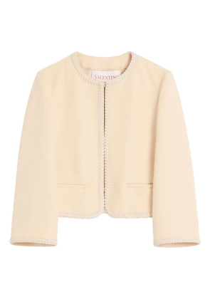 Valentino Garavani braided-trim jacket - Neutrals