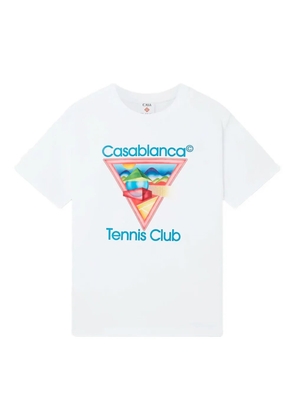 Casablanca graphic print round neck T-shirt - White