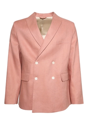 BODE double-breasted linen jacket - Pink