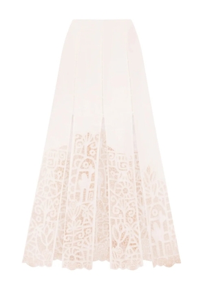 ALEMAIS Rosemary embroidered skirt - White