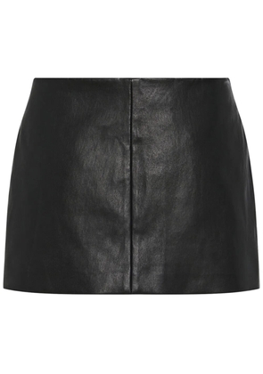 Rosetta Getty Leather short skirt - Black