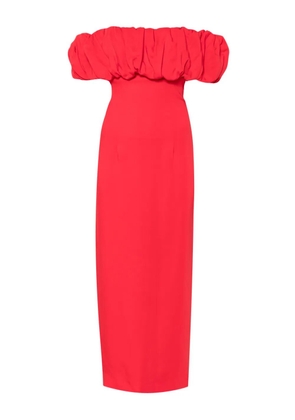 Rowen Rose Bardot-neckline midi dress - Red