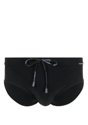 Dolce & Gabbana logo-patch swim trunks - Black