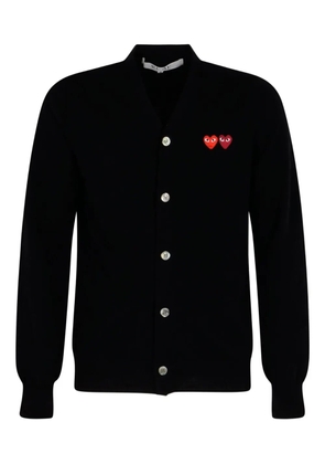 Comme Des Garçons Play heart-patch wool cardigan - Black