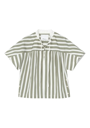 3.1 Phillip Lim striped tie-neck top - Green