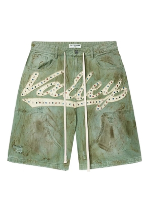 Vale Skittle stud-embellished shorts - Green