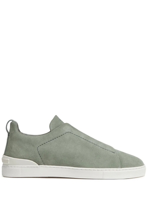 Zegna Triple Stitch suede sneakers - Green