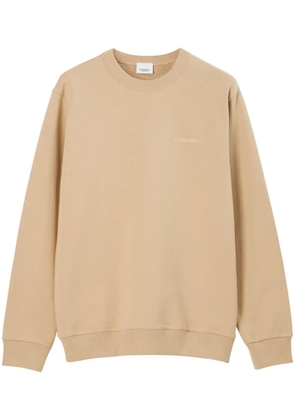 Burberry Equestrian-Knight outline cotton sweatshirt - Neutrals