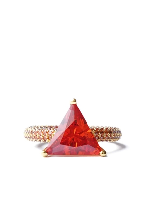 Izabel Display Mega Triangle gemstone ring - Gold