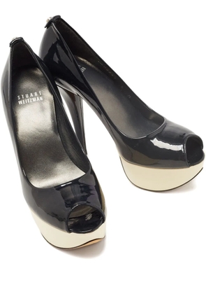 Stuart Weitzman 2024 patent leather platform pumps - Black