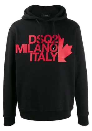 DSQUARED2 logo print hoodie - Black
