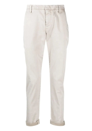 DONDUP cropped cotton chino trousers - Neutrals