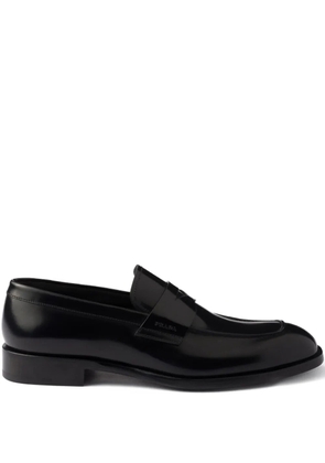 Prada leather penny loafers - Black