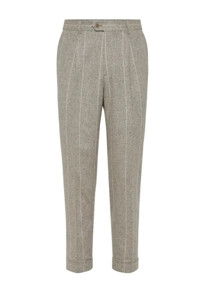 Brunello Cucinelli striped trousers - Neutrals