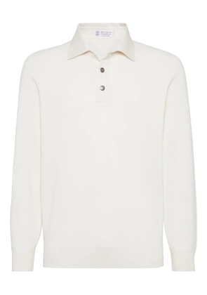 Brunello Cucinelli cashmere polo shirt - White
