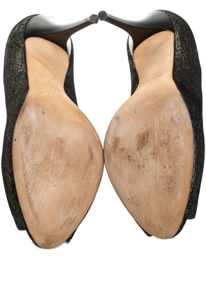 Giuseppe Zanotti Vintage 115mm glittered peep-toe pumps - Black